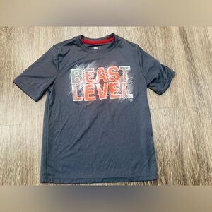 “Beast Level” Athletic Performance Tee in Black and Red